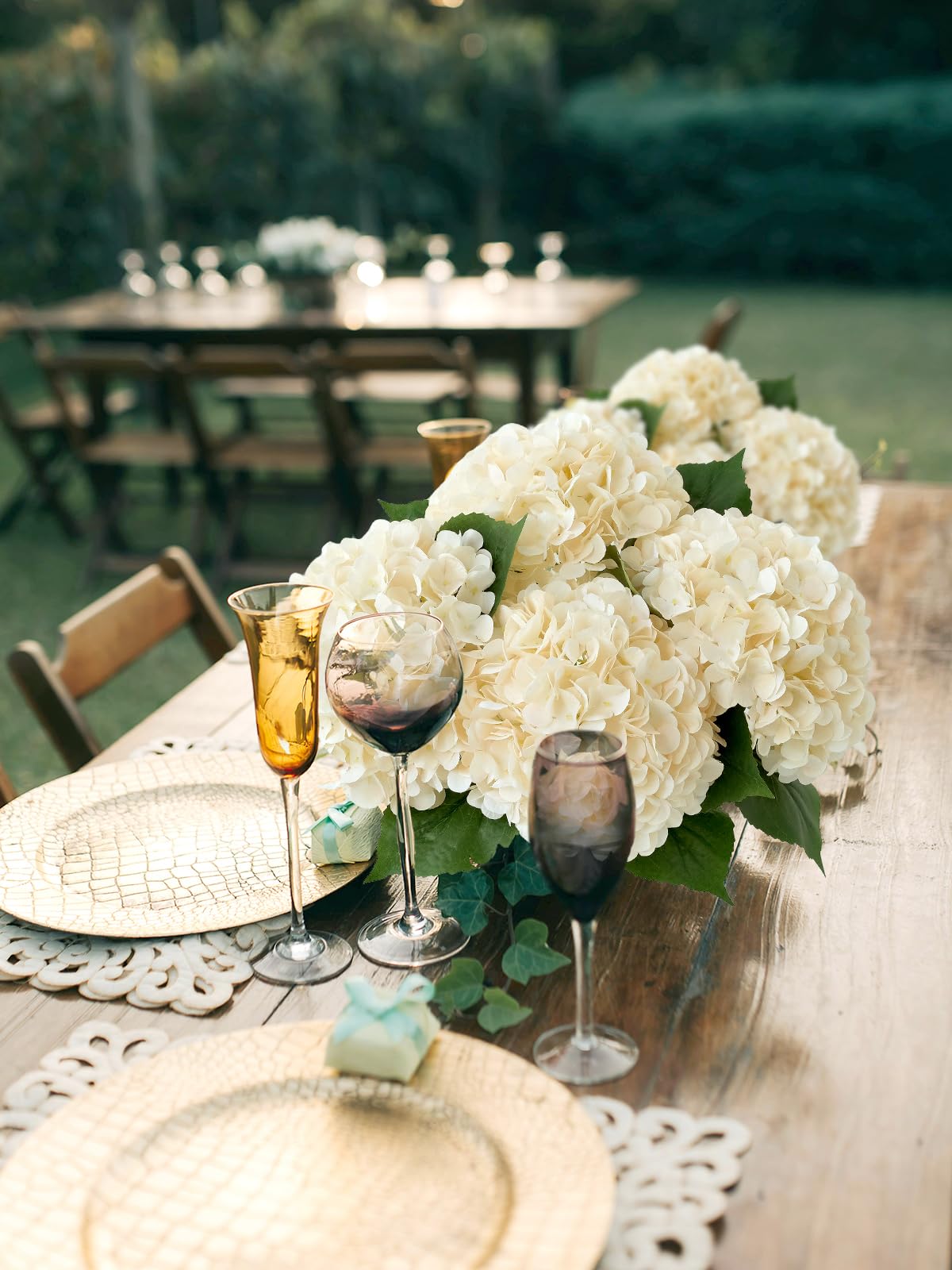 4 Pcs Pink Hydrangeas Artificial Flowers, 20 inches Large Lifelike Fake Silk Flowers, Faux Hydrangeas Flowers for Wedding Home Party Decor Baby Shower Table Centerpiece