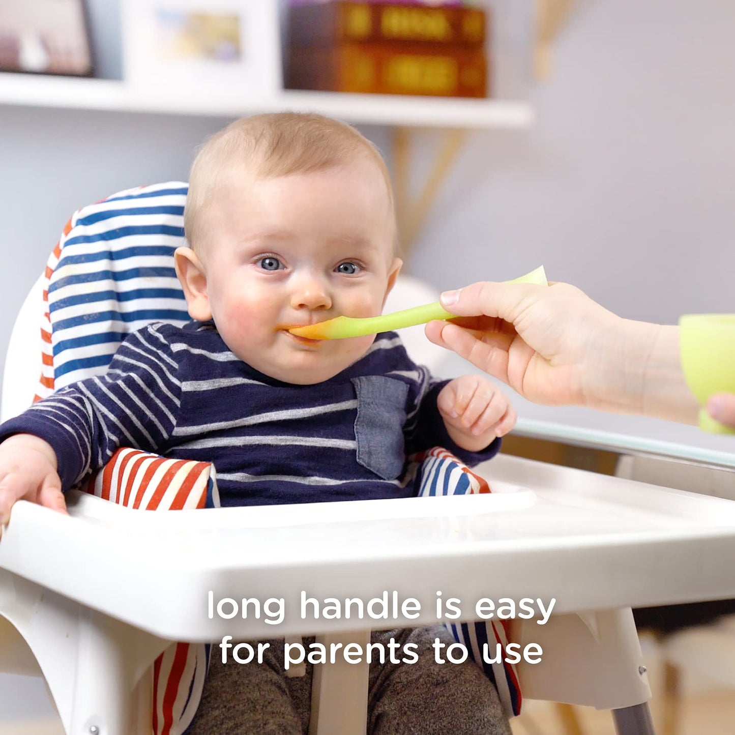 Olababy 100% Silicone Soft-Tip Training Spoon for Baby Led Weaning 2pack