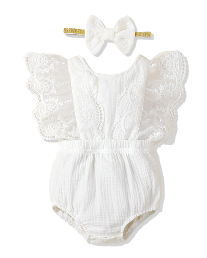Renotemy Newborn Infant Baby Girl Clothes Rompers Summer Jumpsuits Short Sleeve Romper Infant Baby Clothes Girl