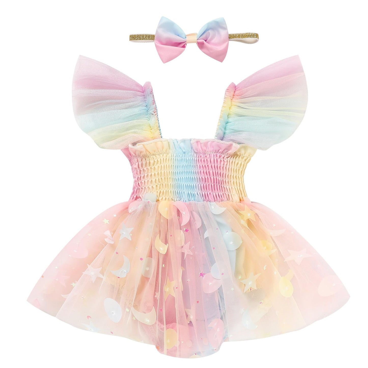 Baby Girl Clothes Infant Tulle Romper Ruffe Sleeveless Bodysuit Baby Girl Outfits Infant Girl Dress 0-18M