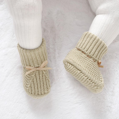 mimixiong Baby Booties Newborn Infant Sock Shoes Hand Knitting Crochet Boy and Girl Cozy Shoes