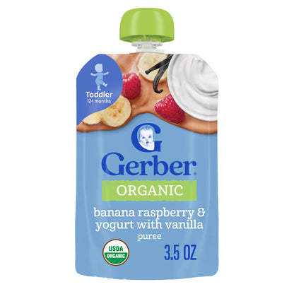 Gerber Baby Food Toddler Apple Pear Peach, 3.5 Oz Pouch