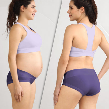 Intimate Portal Maternity Underwear Cotton Pregnancy Postpartum Panties Under the Bump Boyshort Briefs