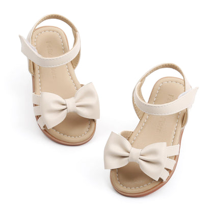 Felix & Flora Toddler Girls Sandals Soft Rubber Flats Summer Baby Flower Girl Shoes.