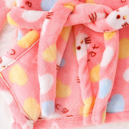 Toddler Unisex Baby R𝐨be Hooded Fleece Bathr𝐨be and Towel for Kids Boys Girls Plush Flannel Bathr𝐨be Warm Winter