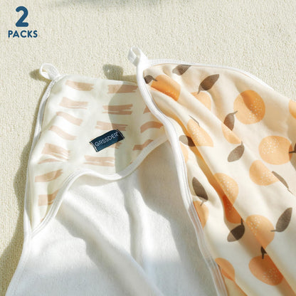 GRSSDER Baby Hooded Towel 2 Pack for Newborn, Super Soft Bath Towels with Original Design, Ultra Absorbent Knit Terry, Large Toddler Towels with Hood for Girls, Shower Gifts for Infant, 34"x 34"