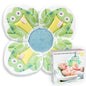 Blooming Bath Baby Bath Seat - Baby Tubs for Newborn Infants to Toddler 0 to 6 Months and Up - Baby Essentials Must Haves - The Original Washer-Safe Flower Seat (Lotus, Gray/White/Yellow)