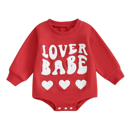 Easter Newborn Baby Girl Clothes Fuzzy Bunny Embroidery Romper Sweatshirt Bubble Jumpsuit Toddler Baby Girl Outfit
