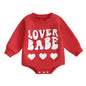 Easter Newborn Baby Girl Clothes Fuzzy Bunny Embroidery Romper Sweatshirt Bubble Jumpsuit Toddler Baby Girl Outfit
