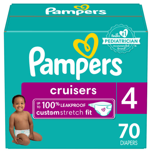 Pampers Cruisers Diapers - Size 3, 84 Count, Disposable Active Baby Diapers with Custom Stretch