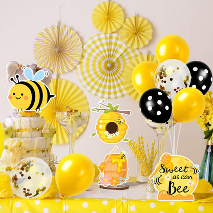 4 Sets Balloon Stand Kit for Table Bear Baby Shower Tables Centerpieces with Balloon Boy Baby Shower Decorations for Bear Theme Gender Reveal Birthday Party Table Decorations Supplies (Brown Bear, 4)