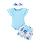 YOUNGER TREE Newborn Infant Baby Girl Clothes Romper Shorts Set Floral Summer Outfits Cute Baby Girl Clothing