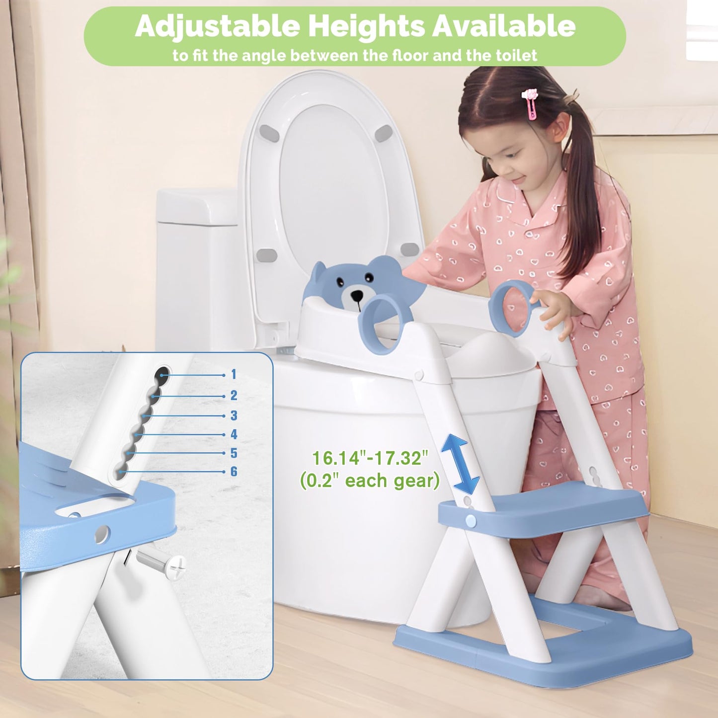 Training Toilet Ladder, Multi-Use, Convenient and Suitable for Most Situations，Girls, Boys