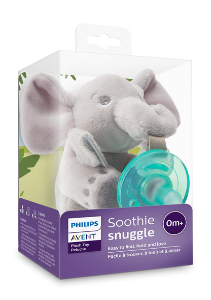 Philips AVENT Soothie Snuggle Pacifier Holder with Detachable Pacifier, 0m+, Giraffe, SCF347/01-1 Count (Pack of 1)