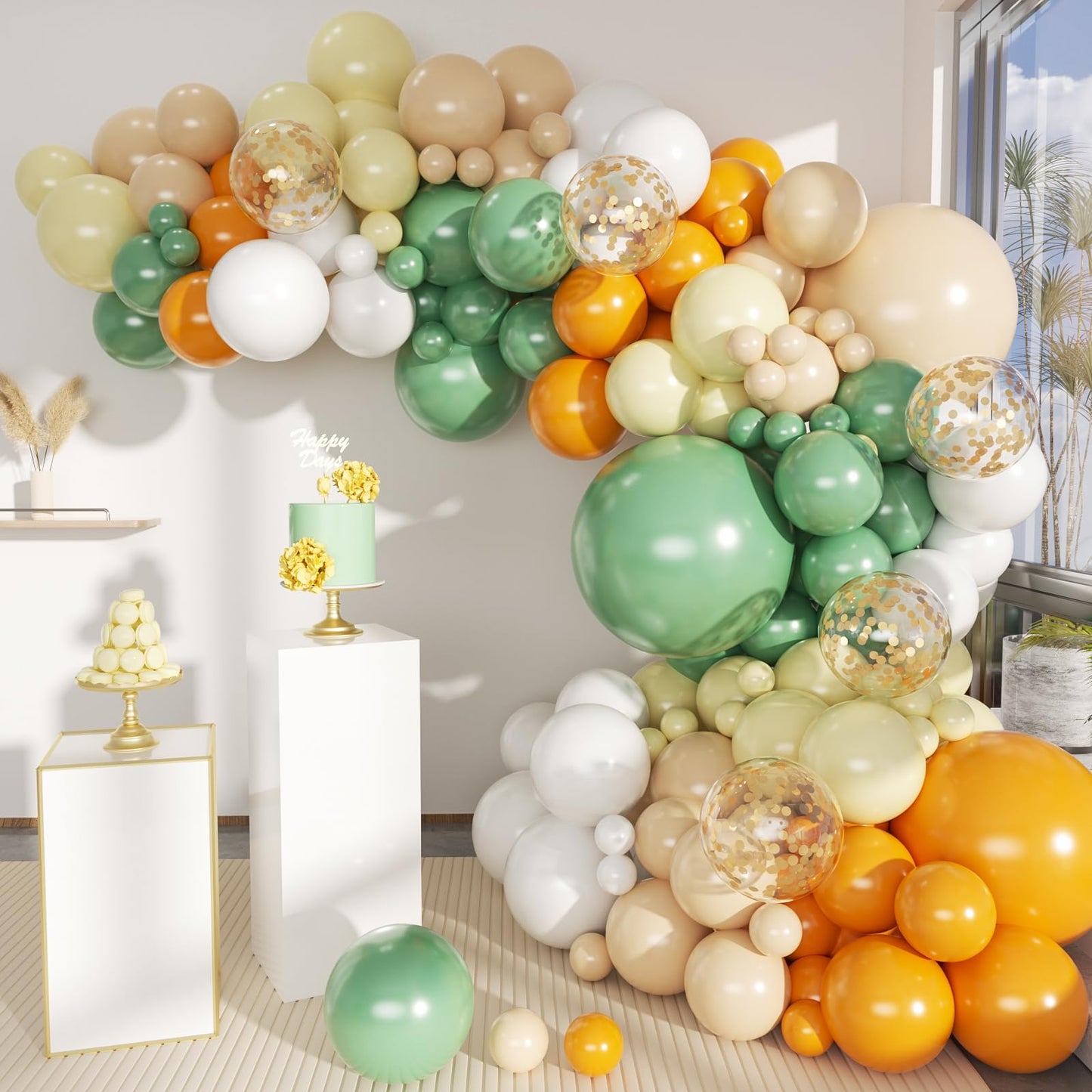 Boho Balloon Garland Arch Kit, 156Pcs Dusty Pink Pastel Brown Metallic Champagne Gold White Balloons for Wedding Baby Bridal Shower Engagement Anniversary Birthday Decorations