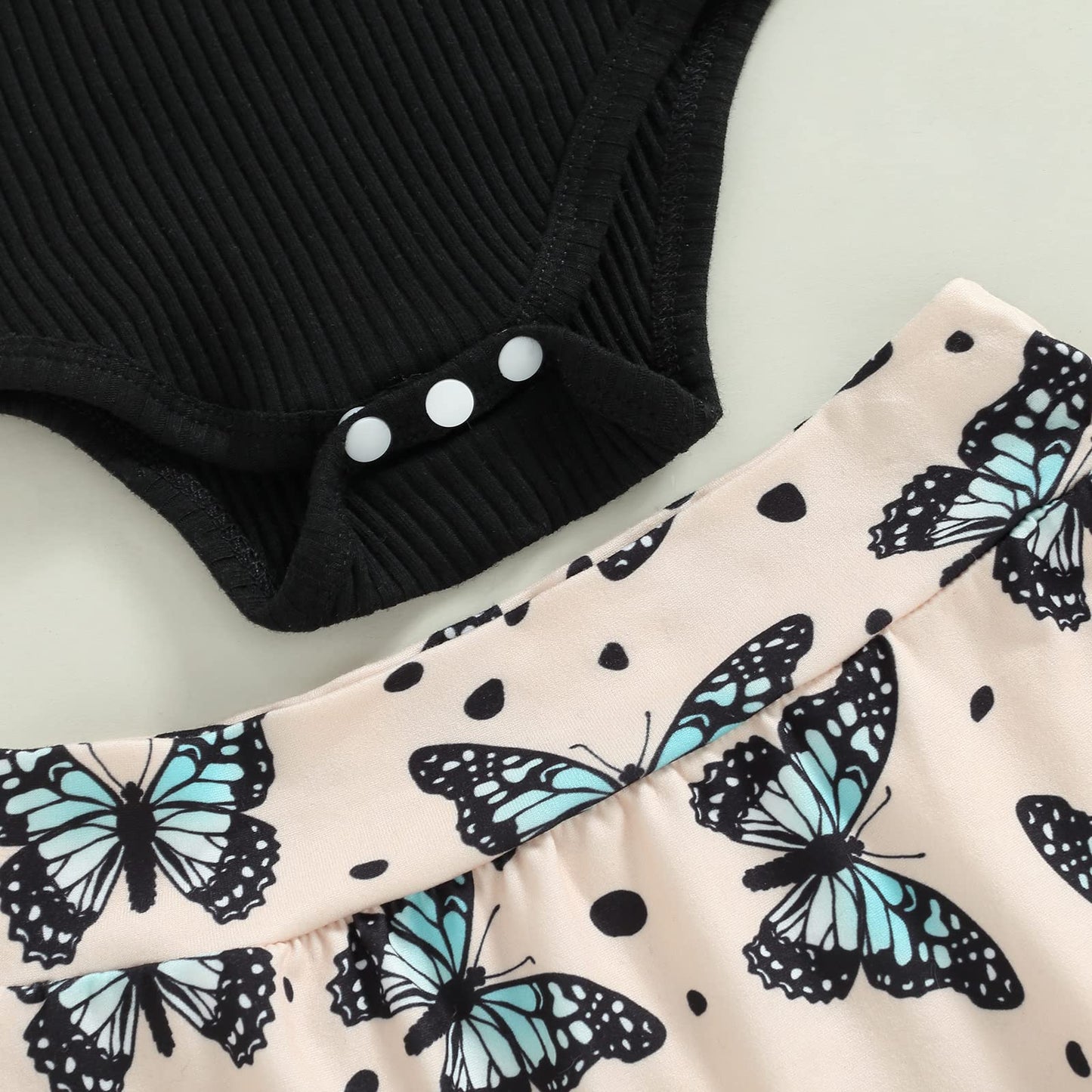 Murnouche Newborn Baby Girl Summer Clothes Sleeveless Floral Top Ribbed Shorts Boho Outfit Set