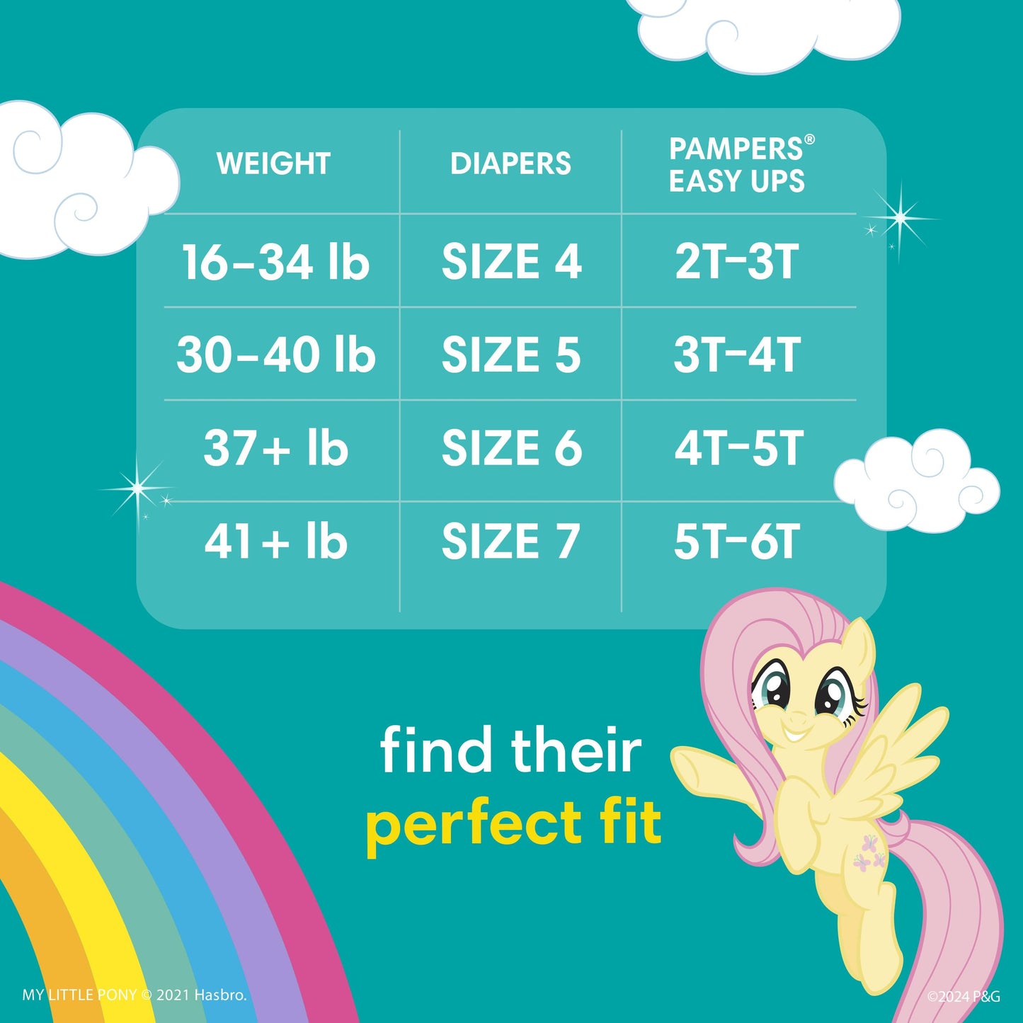 Pampers Training Pants - Easy Ups Girls & Boys - Size 5T-6T, 84 Count, Easy Pull Up & Down Design, My Little Pony Potty Underwear (Packaging May Vary)