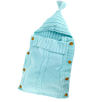 XMWEALTHY Newborn Baby Wrap Swaddle Blanket Knit Sleeping Bag Receiving Blankets Stroller Wrap for Baby(Dark Gray) (0-6 Month)