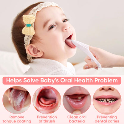 Baby Tongue Cleaner, Baby Toothbrush, 42Pcs Disposable Infant Toothbrush Clean Baby Mouth,Gauze Gum Cleaner Toothbrush Baby Oral Cleaning Stick Dental Care for 0-36 Month Baby+Free 1 Finger Toothbrush
