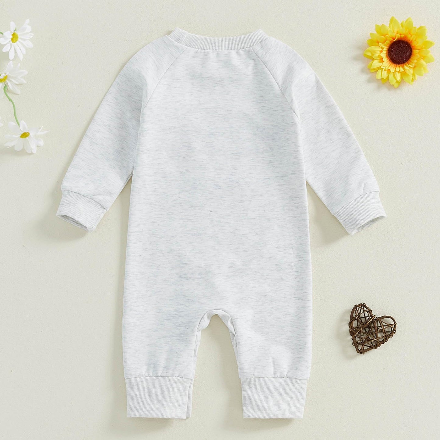 Newborn Baby Boy Fall Outfit Mamas Boy Embroidery Jumpsuit Long Sleeve Crewneck Romper Infant Boy Winter Clothes