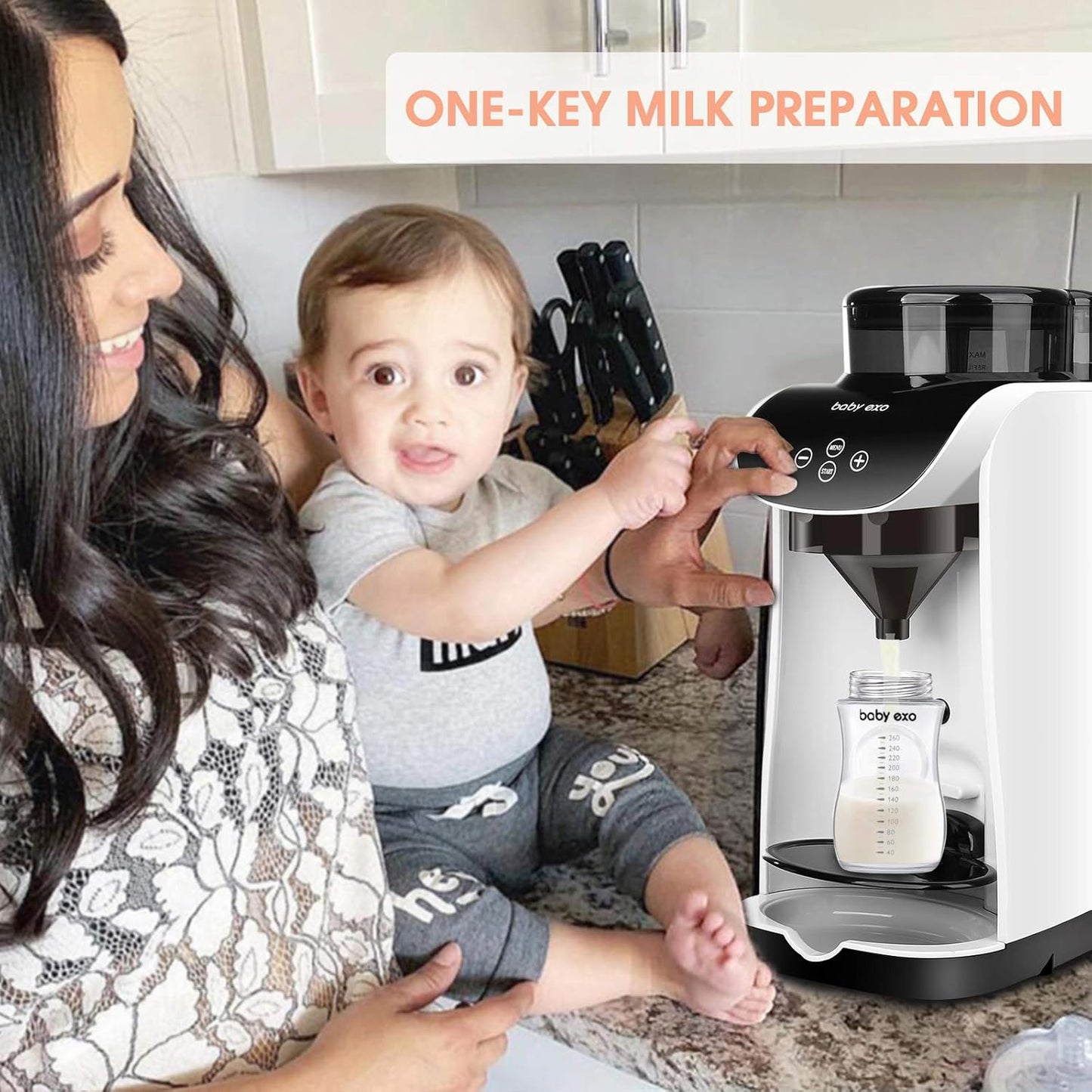 Formula Milk Dispenser, Automatic Electric Formula Mixer Warmer, Milking Machine for Baby - Easily Make Bottle with Automatic Powder Blending
