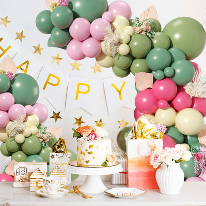 Dusty Pink Brown Balloon Arch Kit, Double Stuffed Blush Brown Cream Beige Nude Tan Pink Balloons Boho Balloon Garland Kit for Birthday Baby Shower Wedding Bridal Shower Gender Reveal Party Decoration