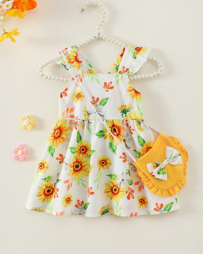 Mioglrie Baby Girl Clothes Newborn Dress Summer Toddler Girls' Clothing Casual Sundress with Cute Bag Infant Outfits