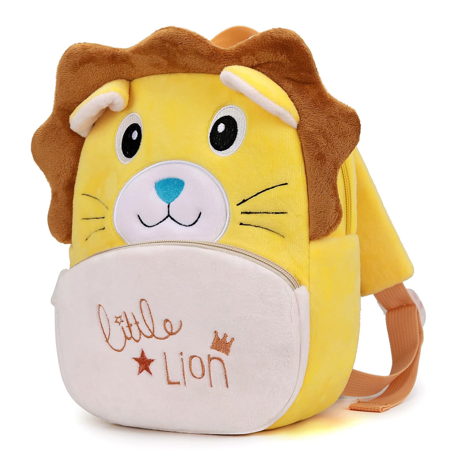 Ladyzone Toddler Backpack Zoo Animals Backpacks Cute Plush Bag Cartoon 10" Preschool Book Bag For 2+ Years Girls Boys