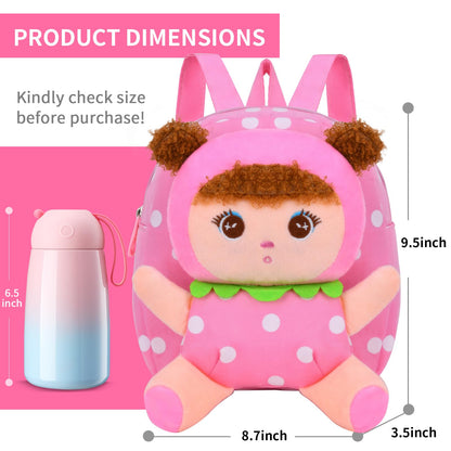 Cute Toddler Backpack Plush Doll Toy Snack Travel Bag Preschool Shoulder Bag Gift for Kid