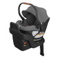 UPPAbaby Aria Lightweight Infant Car Seat/Just Under 6 lbs for Easy Portability/Base with Load Leg + Infant Insert Included/Direct Stroller Attachment/Declan (Oat Mélange/Chestnut Leather)