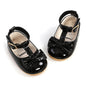 Baby Girl Mary Jane Flats Dress Shoes - Infant Newborn Shoes Anti-Slip Soft PU Leather Party School Wedding Princess Baby Girl Shoes 0-18M