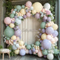 Dusty Green Nude Pink Balloons Arch Kit, Double Stuffed Pastel Balloon Arch Dark Light Green Blush Nude Cream White Sand Tan Pink Balloons for Wedding Birthday Party Woodland Baby Shower Decorations