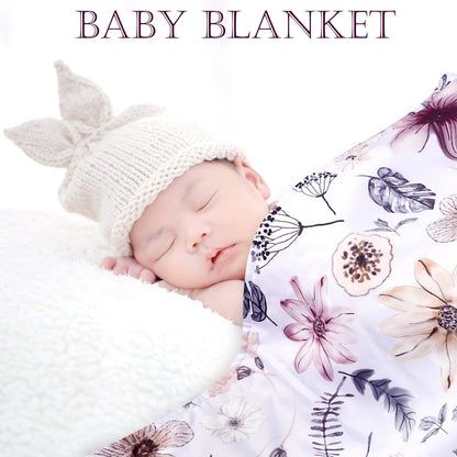 Baby Car Seat Cover, Peekaboo Opening Spring Car Seat Canopy for Baby Girls Boys, Mom Nursing Breastfeeding Covers, Blanket for Infant, Pink Watercolor Flower