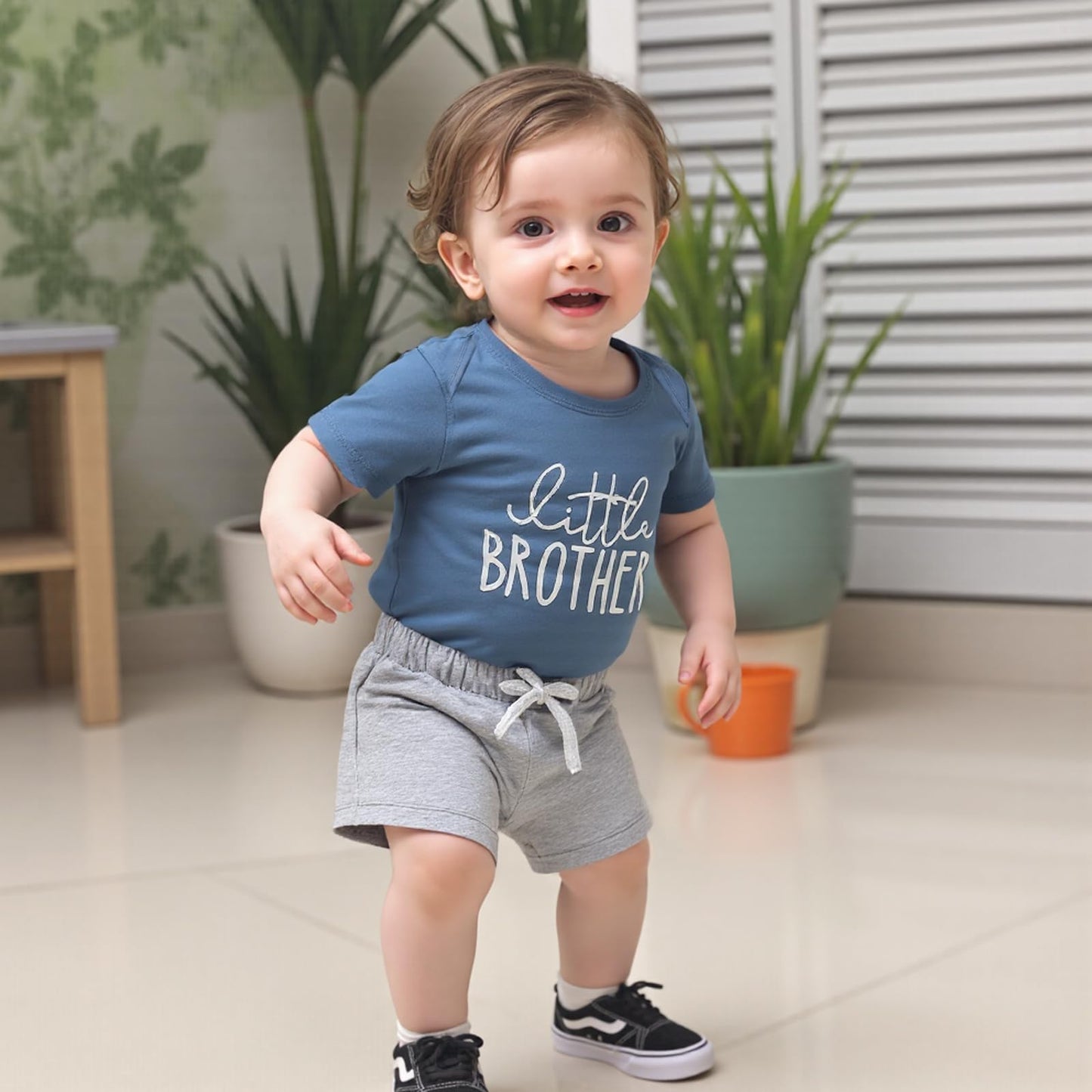 MERSARIPHY Newborn Baby Boy Summer Clothes Mama's Boy Little Dude Short Sleeve Romper Shorts Set Infant Waffle Knit Outfit