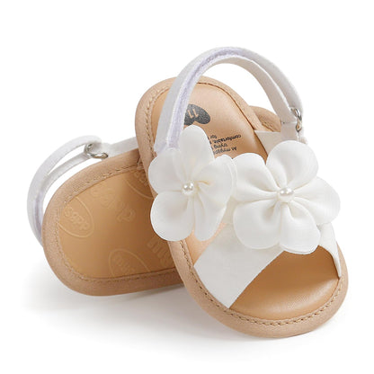 Infant Baby Boys Girls Sandals Summer Baby Wedding Dress Flat Shoes Newborn Crib Shoes First Walkers Prewalkers Shoes