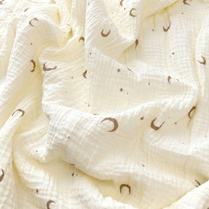 Baby Soft Muslin Thick Blanket Cotton and Dotted Backing Double Layer Receiving Blanket 40"x40" Bunny