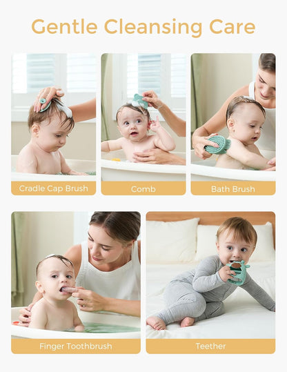 Momcozy Elite Baby Kit, Superior Baby Shower&Registry Essential Kit for Grooming & Health & Cleansing Care, Electric Nail File&Nasal Aspirator, Tummy Wrap, Thermometer, Bath Brush,Teether, Storage Bag