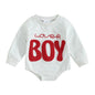 VISGOGO Newborn Infant Baby Boy Girls Oversized Romper Little Dude Sweater Onesie Coming Home Outfit Neutral Clothes
