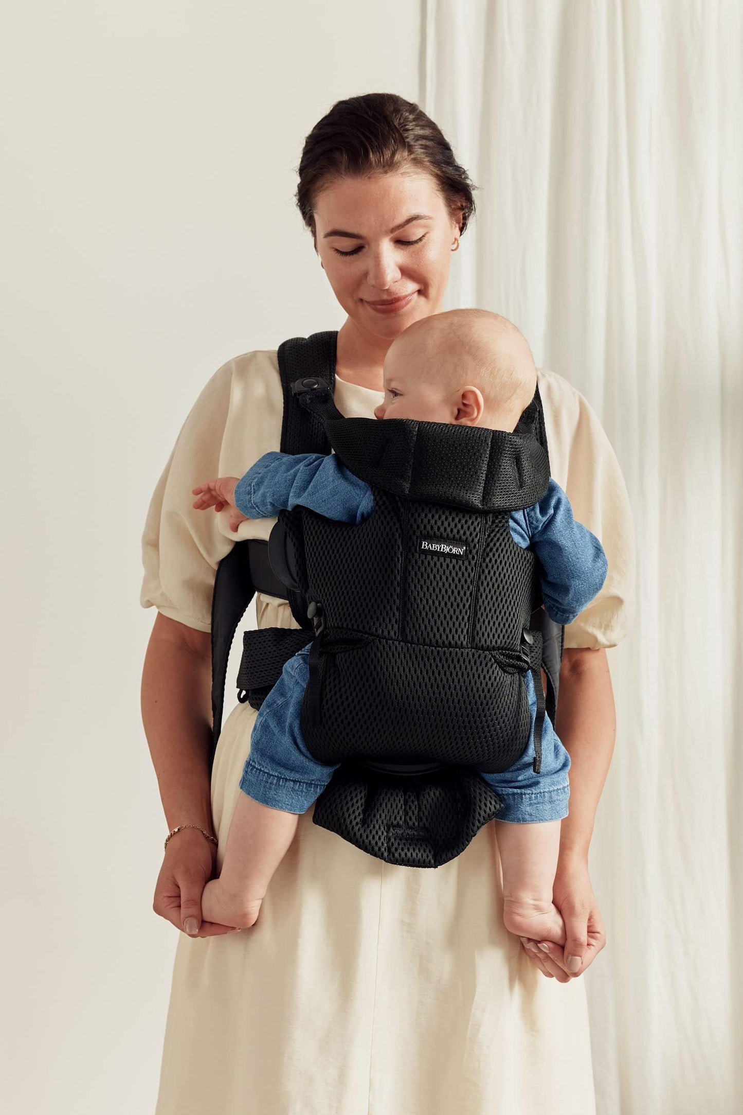BabyBjörn Baby Carrier Free, 3D Mesh, Dusty Pink