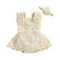 MERSARIPHY Newborn Baby Girl Boho Outfits Infant Lace Tulle Ruffle Bubble Romper Dress Jumpsuit Bodysuit Photoshoot Clothes