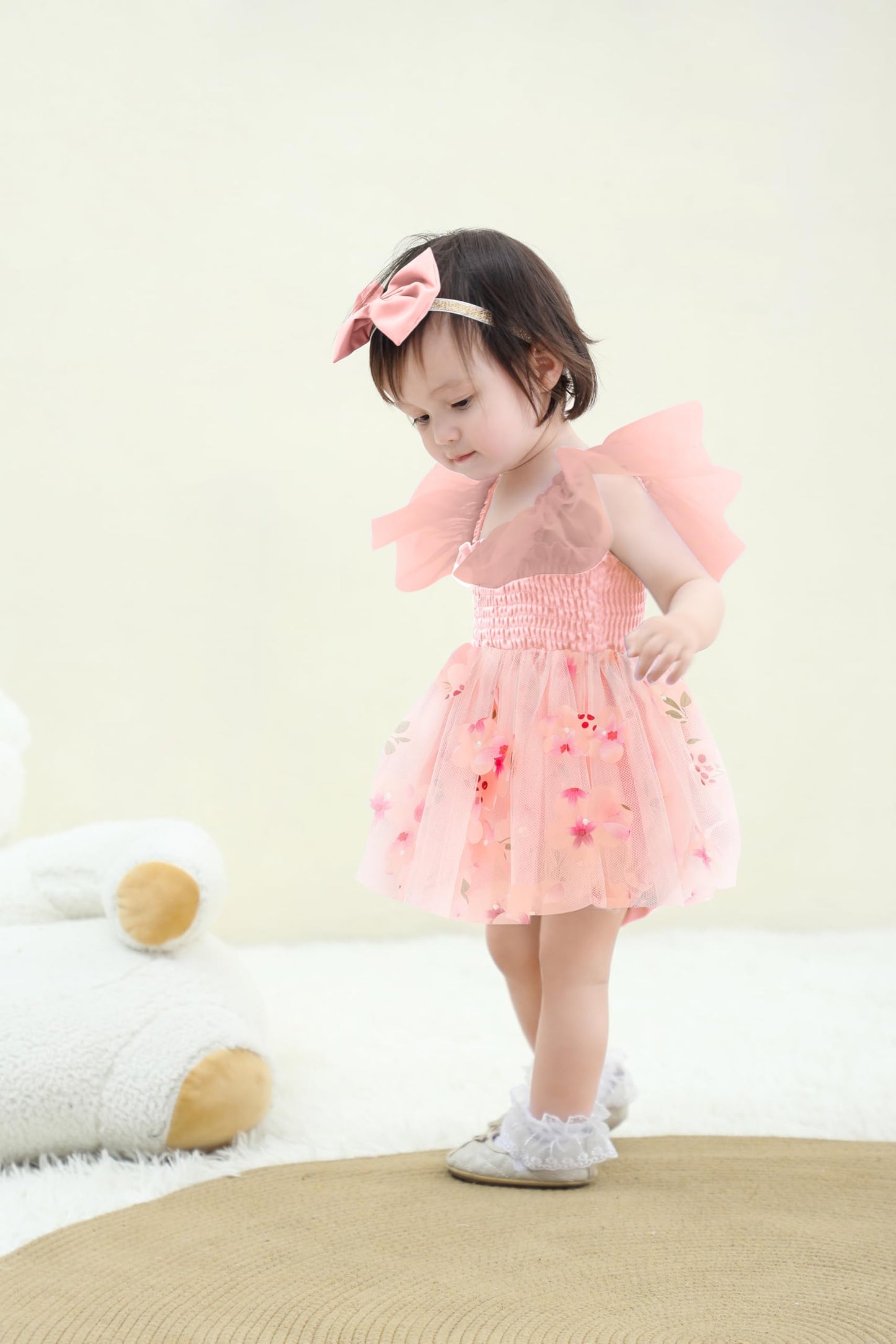 Baby Girl Clothes Infant Tulle Romper Ruffe Sleeveless Bodysuit Baby Girl Outfits Infant Girl Dress 0-18M
