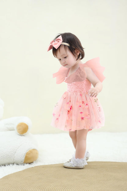 Baby Girl Clothes Infant Tulle Romper Ruffe Sleeveless Bodysuit Baby Girl Outfits Infant Girl Dress 0-18M