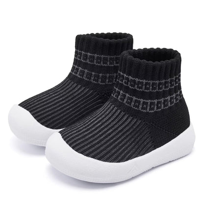 Eashi Baby Boy Girl Non-Skid Indoor Infant Walking Shoes Breathable Warm Elastic Sock Shoes with Memory Sole Protect Toes Outdoor Sneakers