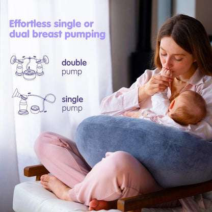 Electric Breast Pump, High-Definition LCD- Portable Breast Pump, Backflow Design, 2 Modes Pumps and 9 Levels- Extractor De Leche Materna Electrico- BPA Free, Double-Green