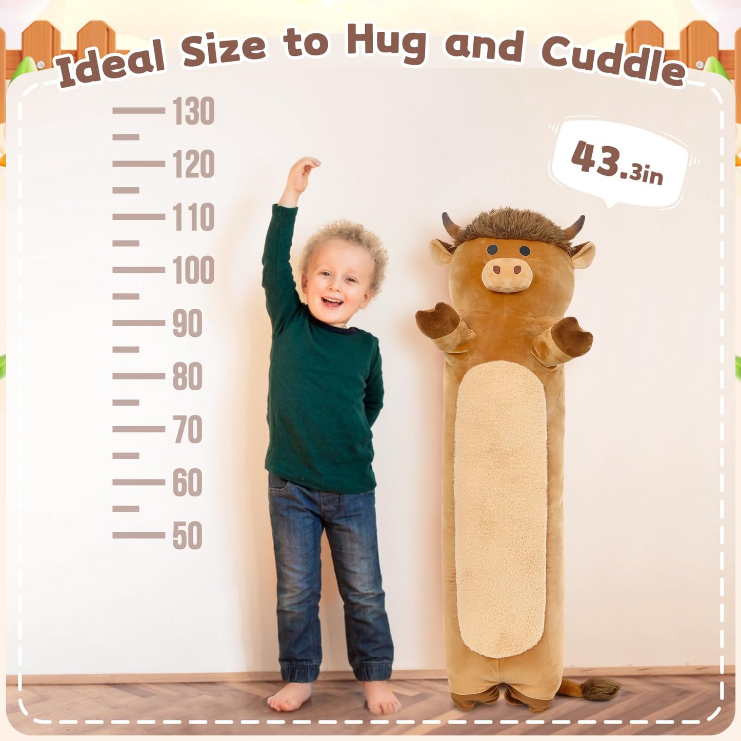 Tezituor 51 inch Giant Alligator Stuffed Animal, 4ft Large Stuffed Crocodile Plush Toy, Hugging Soft Alligator Plush Pillow for Girls Boys