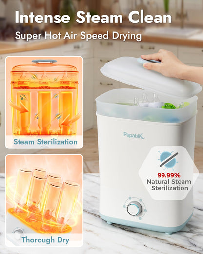 Papablic Baby Tongue Cleaner and Baby Bottle Sterilizer
