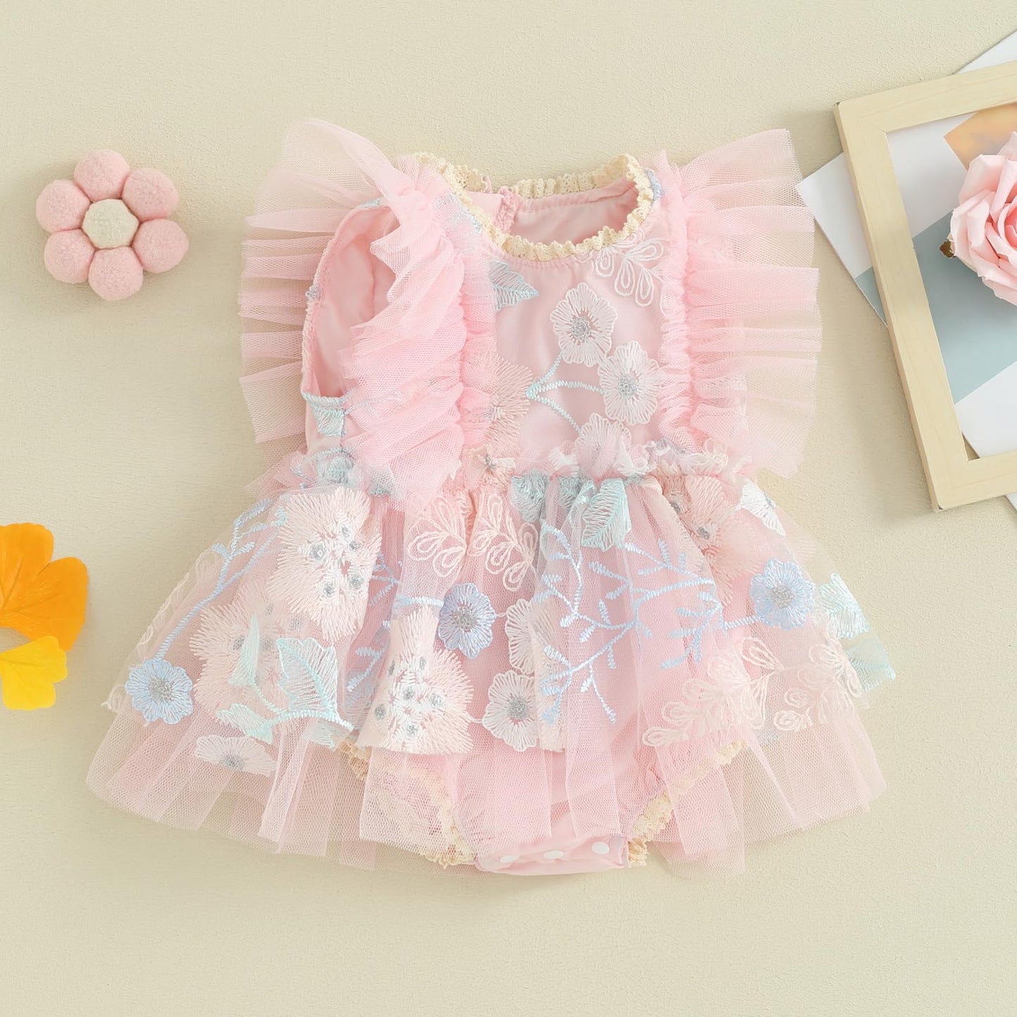Mubineo Baby Girl Summer Clothes Lace Romper Skirt Dress Princess Outfits Sleeveless Flower Newborn Outfit