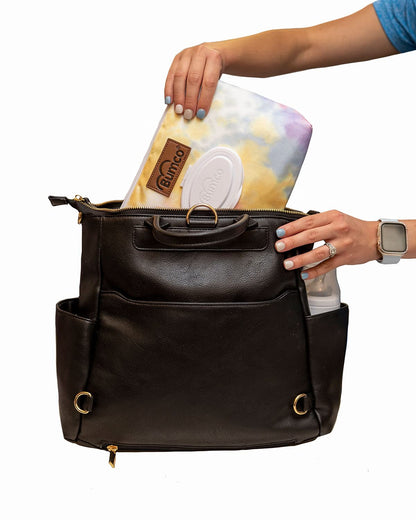 Bumco Diaper Clutch - Portable Wipes Dispenser & Baby Travel Essentials, Airtight Refillable Wipes Container, Diaper Bag Purse