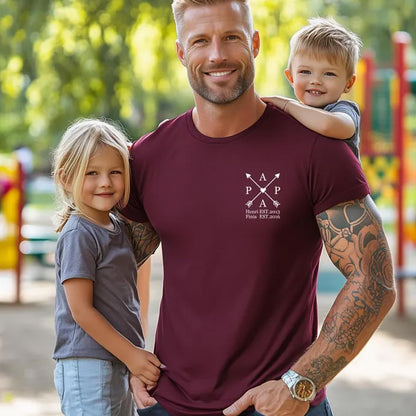 Personalized Fathers Day T-Shirt, Custom Grandpa Grandkids Name Shirt, Papa Shirts, Dad Gifts for Fathers Day and Christmas