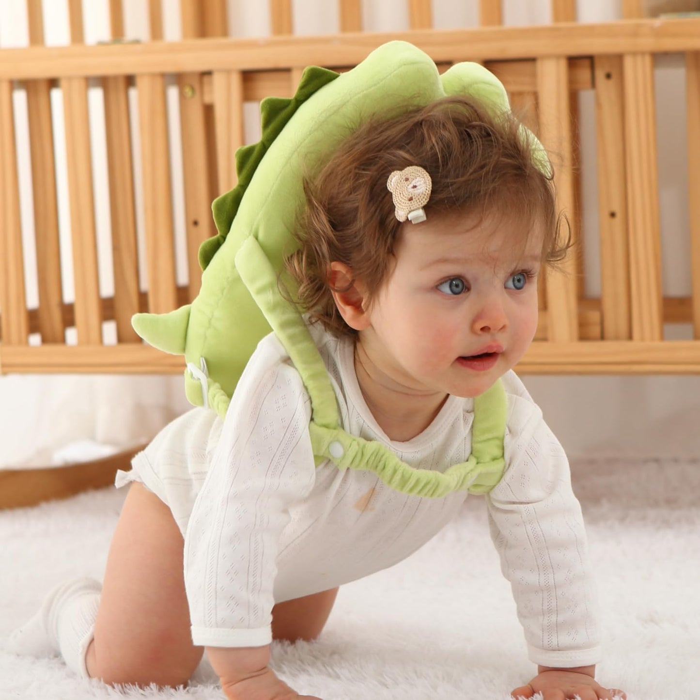 Baby Head Protector Backpack -Soft & Lightweight Pads - Prevents Bebes Backward Fall Astronauts Plush Stuffed